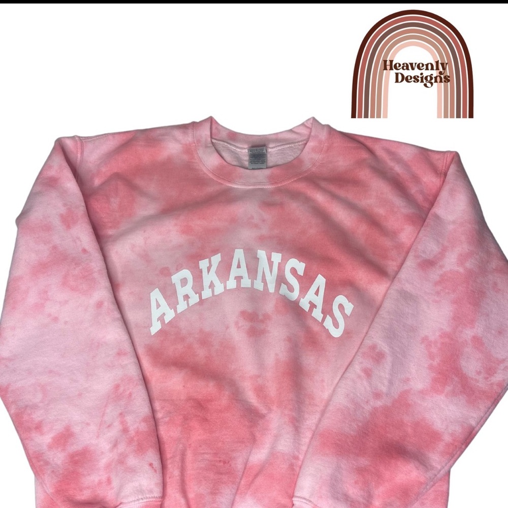 Custom Tie-Dye Sweatshirts! You are able to chose what colors and what design!